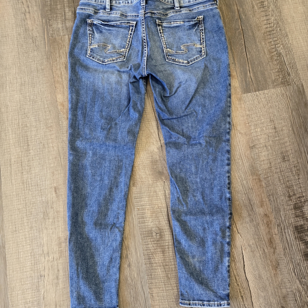 Silver Jeans Skinny Jeans in Faded Blue Wash - Picture 2 of 3